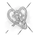 infinity with 3 hearts tattoo design idea