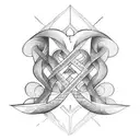 infinity with 3 hearts tattoo design idea