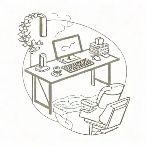 secretary and journal style tattoo design idea