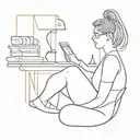 secretary and journal style tattoo design idea
