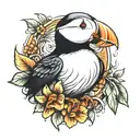 puffin tattoo design idea