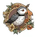 puffin tattoo design idea