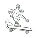 skate board tattoo design idea