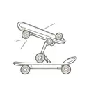 skate board tattoo design idea