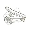 skate board tattoo design idea