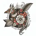 based on vertical horizontal graph    tattoo design idea