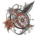 based on vertical horizontal graph    tattoo design idea