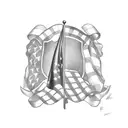 Bella Ciao With Italian flag tattoo design idea