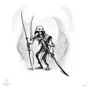 grim reaper slicing through hourglass with scythe tattoo design idea