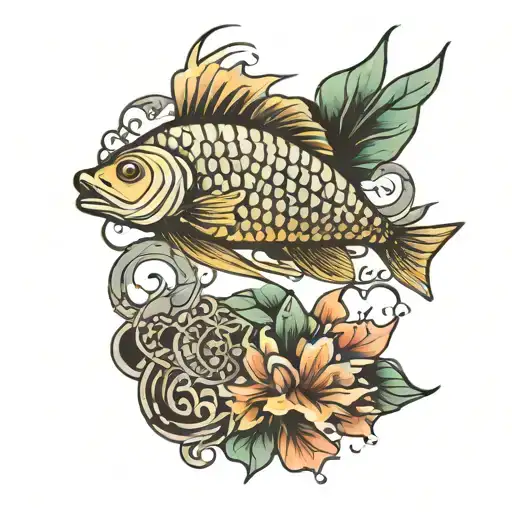 arowana time piece tattoo design idea