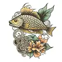 arowana time piece tattoo design idea