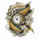 arowana time piece tattoo design idea