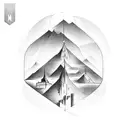 two city upside down tattoo design idea