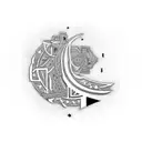 the name Chris in Arabic  tattoo design idea