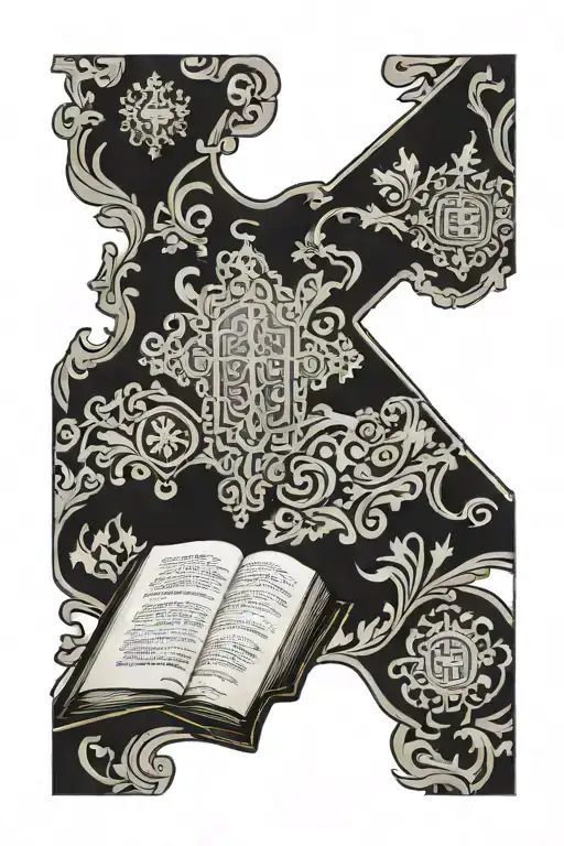 Russian orthodox bible tattoo design idea