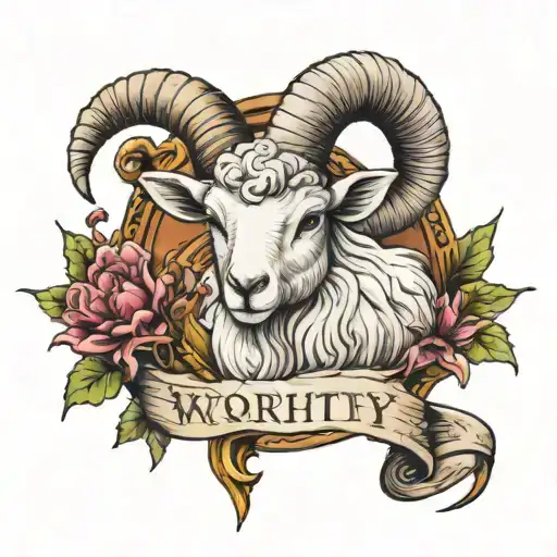 worthy is the lamb who was slain to break the seal and open the scroll  tattoo design idea
