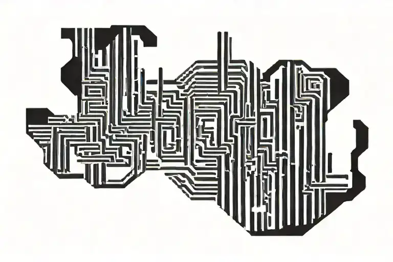 bar code forming tattoo design idea