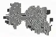 bar code forming tattoo design idea