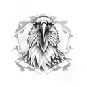 american eagle with american flag lighting tattoo design idea