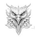 american eagle with american flag lighting tattoo design idea