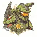 master chief tattoo design idea