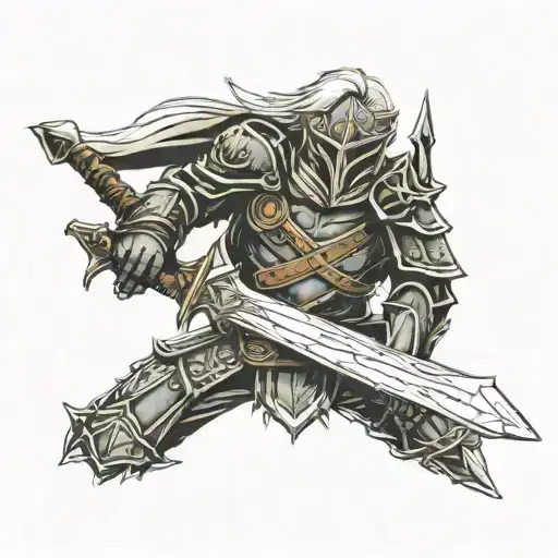 Dark sword knight zelda dark souls tattoo design idea