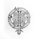 Sikh Khanda tattoo design idea