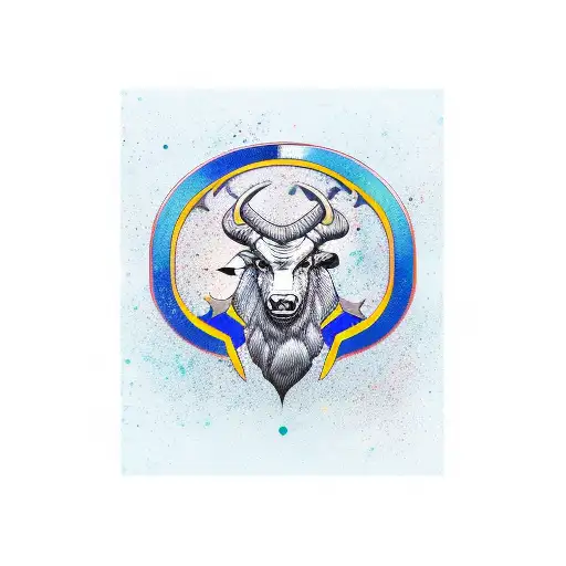 stier von skorpion gestochen tattoo design idea