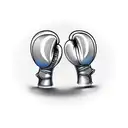 Boxing gloves and a microphone tattoo design idea