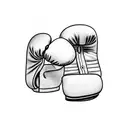 Boxing gloves and a microphone tattoo design idea