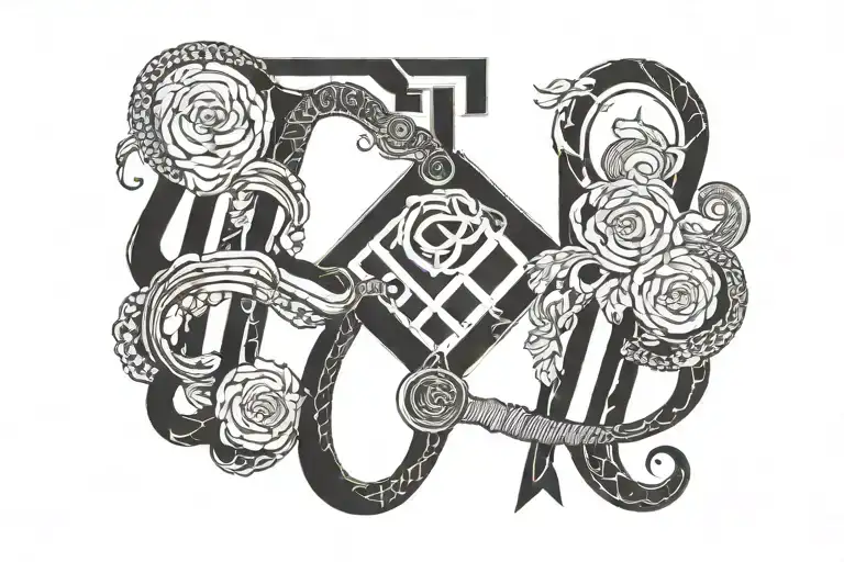 XXXI-VII-MMXXIV between two stripes tattoo design idea