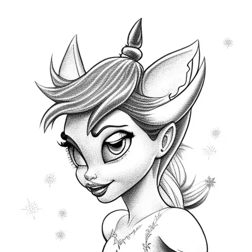 tinkerbell tattoo design idea