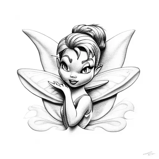 tinkerbell tattoo design idea
