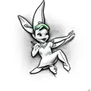 tinkerbell tattoo design idea