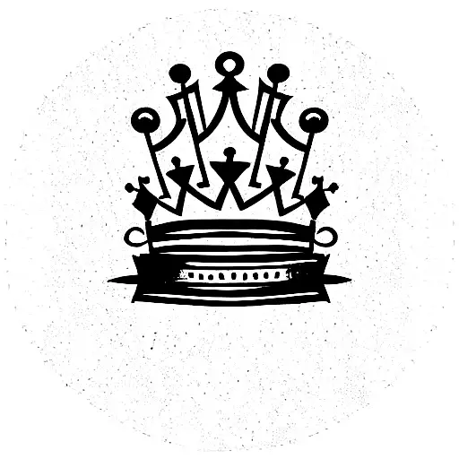  crown with Roman numeral 4  tattoo design idea
