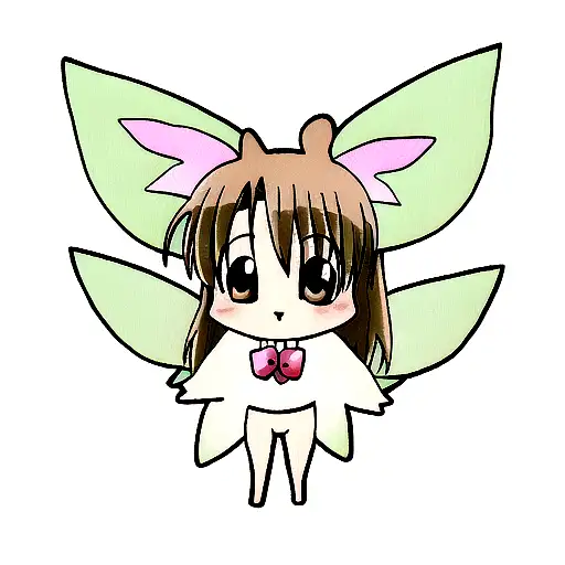 chihuahua with fairy wings tattoo design idea