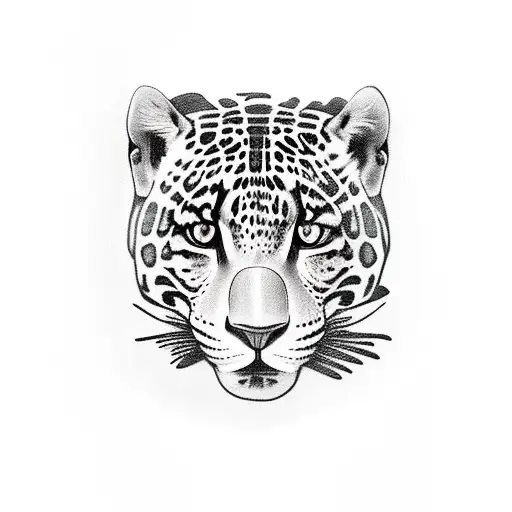 jaguar with amazon rainforest background tattoo design idea