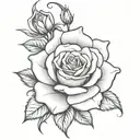 TSD inside Rose tattoo design tattoo design idea