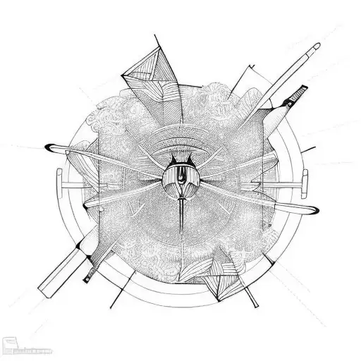 helicopter tattoo design idea