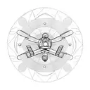 helicopter tattoo design idea