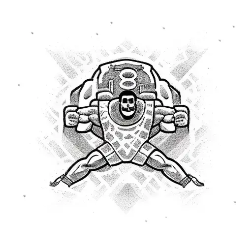 Incorporate iconic wrestling moves like a suplex or clothesline into a design with a mechanical theme tattoo design idea