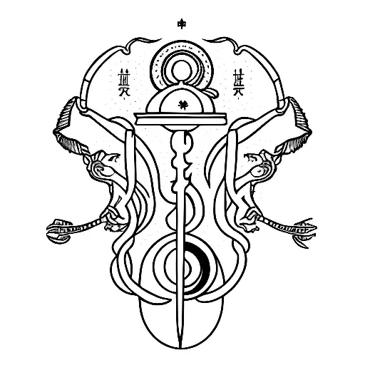 libra scorpio sagitarius alternate signs tattoo design idea