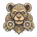 teddy brass knuckles tattoo design idea