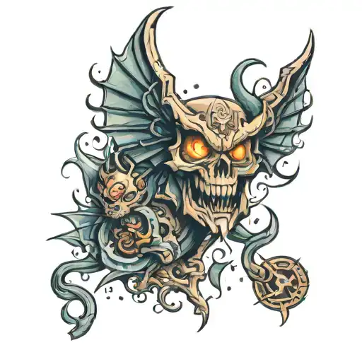doom cacademon tattoo design idea