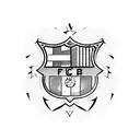 barca logo tattoo design idea