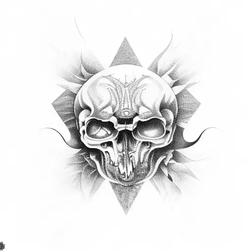 psychedelic horror tattoo design idea