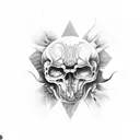 psychedelic horror tattoo design idea