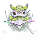 "love" 90s TMNT  tattoo design idea