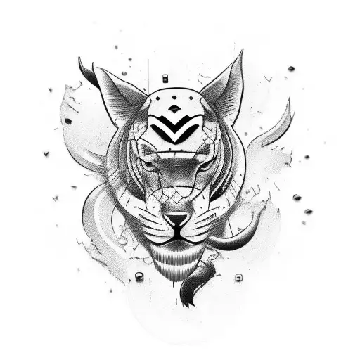 Combine the speed and excitement of Formula 1 with your love for animals tattoo design idea