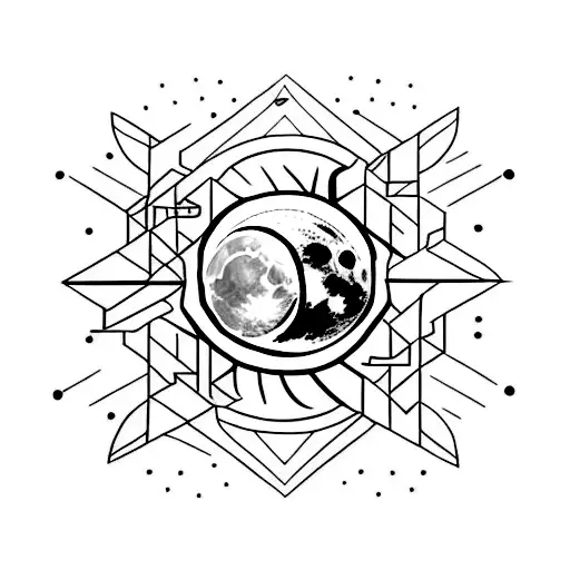 moon based on the song paradise from coldplay with the lyrics tattoo design idea